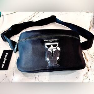 Karl Lagerfeld NWT Bag Fanny Pack or shoulder Adjustable belt/strap 26-38”
